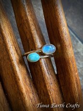 画像7: 高品質ブルームーンストーン ＆ ラリマー リング 指輪 サイズ調節可能 オープンリング  15号 16号 17号 18号★天然石パワーストーン お守りアクセサリー スピリチュアル ヒーリングジュエリー (7)