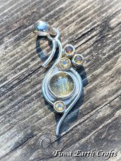 画像6: 【仕事運・金運アップ】高品質ゴールドルチルクォーツ ペンダントトップ with 宝石質きらきらシトリン ★ゴールデンルチル スターリングシルバー　パワーストーン天然石アクセサリー お守り　 (6)