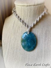 画像15: 【癒し・豊穣】石全長4.6cm大ぶり高品質モスアゲート瑪瑙 ネックレス チョーカー ペンダント　地球と身体に優しいヘンプ素材 1点物 シンプル＆ナチュラル★無染色 生成り ナチュラル天然素材オーガニックファッション  ハンドメイドお守り天然石ヒーリングストーン マクラメアクセサリー (15)