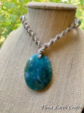 画像14: 【癒し・豊穣】石全長4.6cm大ぶり高品質モスアゲート瑪瑙 ネックレス チョーカー ペンダント　地球と身体に優しいヘンプ素材 1点物 シンプル＆ナチュラル★無染色 生成り ナチュラル天然素材オーガニックファッション  ハンドメイドお守り天然石ヒーリングストーン マクラメアクセサリー (14)