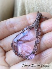 画像5: リバーシブル両面使い可能♪ 宝石質アンダラクリスタル（シエラネバダ産）ネックレス・ペンダント  希少ハートオブゴッドウィズインピンク シンプル＆ナチュラル マクラメ 1点ものパワーストーン天然石ハンドメイドアクセサリー スピリチュアルお守りヒーリングジュエリー (5)
