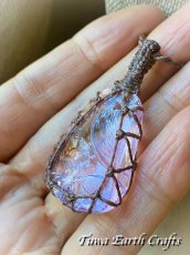 画像16: リバーシブル両面使い可能♪ 宝石質アンダラクリスタル（シエラネバダ産）ネックレス・ペンダント  希少ハートオブゴッドウィズインピンク シンプル＆ナチュラル マクラメ 1点ものパワーストーン天然石ハンドメイドアクセサリー スピリチュアルお守りヒーリングジュエリー (16)