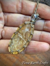 画像4: 【開運・自信アップ・財運アップ】高品質シトリン原石 ネックレス・ペンダント 1点もの シンプル 黄水晶*ヒーリング 金運アップお守り ジュエリー天然石パワーストーン マクラメ編みアクセサリー 金属アレルギー対応 11月誕生石 (4)