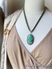 画像16: 石全長4.3cm大ぶり【自己実現・才能開花・自信アップ】高品質 天然クリソプレーズ ペンダントトップ 　ヒーリング お守りジュエリー　パワーストーン 天然石アクセサリー (16)