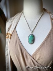 画像13: 石全長4.3cm大ぶり【自己実現・才能開花・自信アップ】高品質 天然クリソプレーズ ペンダントトップ 　ヒーリング お守りジュエリー　パワーストーン 天然石アクセサリー (13)