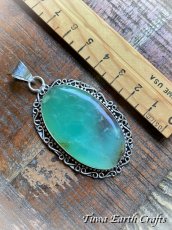 画像17: 石全長4.3cm大ぶり【自己実現・才能開花・自信アップ】高品質 天然クリソプレーズ ペンダントトップ 　ヒーリング お守りジュエリー　パワーストーン 天然石アクセサリー (17)