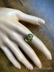 画像21: 【魔除け・厄除け・ポジティブ思考】高品質 大粒ペリドット原石 指輪 リング 15号★スターリングシルバー★植物・葉っぱデザイン♪ 1点物 天然石 パワーストーンアクセサリー 8月誕生石 ヒーリングジュエリー  (21)