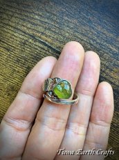 画像26: 【魔除け・厄除け・ポジティブ思考】高品質 大粒ペリドット原石 指輪 リング 15号★スターリングシルバー★植物・葉っぱデザイン♪ 1点物 天然石 パワーストーンアクセサリー 8月誕生石 ヒーリングジュエリー  (26)