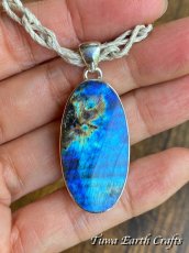 画像6: 【夢の実現をサポート】高品質スペクトロライト・ラブラドライト ペンダントトップ 神秘的ブルー・ゴールドの閃光 1点物 パワーストーン天然石 お守りアクセサリー ヒーリングジュエリー スピリチュアル (6)