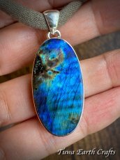 画像13: 【夢の実現をサポート】高品質スペクトロライト・ラブラドライト ペンダントトップ 神秘的ブルー・ゴールドの閃光 1点物 パワーストーン天然石 お守りアクセサリー ヒーリングジュエリー スピリチュアル (13)