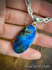 画像5: 【夢の実現をサポート】高品質スペクトロライト・ラブラドライト ペンダントトップ 神秘的ブルー・ゴールドの閃光 1点物 パワーストーン天然石 お守りアクセサリー ヒーリングジュエリー スピリチュアル (5)