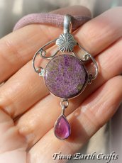 画像11: 【癒し・ストレス緩和・表現力アップ】まんまる高品質パープライト ペンダント with アメジスト*天然石パワーストーンアクセサリー*ヒーリングストーンジュエリー (11)