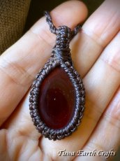 画像7: 【夢・目標の達成をサポート】ヘソナイト ガーネット シンプルネックレス ペンダント＊マクラメ 天然石パワーストーン アクセサリー ヒーリングお守りジュエリー　1月誕生石 (7)