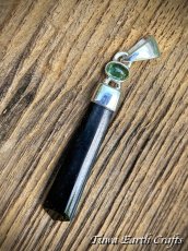 画像15: 【邪気除け・夢の実現・金運アップ】高品質ブラックトルマリン ポイント ペンダントトップ with グリーントルマリン★1点もの スターリングシルバー 天然石 ヒーリングジュエリー スピリチュアル 魔除け 厄除け お守り パワーストーンアクセサリー (15)