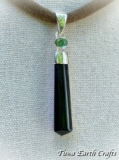 画像18: 【邪気除け・夢の実現・金運アップ】高品質ブラックトルマリン ポイント ペンダントトップ with グリーントルマリン★1点もの スターリングシルバー 天然石 ヒーリングジュエリー スピリチュアル 魔除け 厄除け お守り パワーストーンアクセサリー (18)
