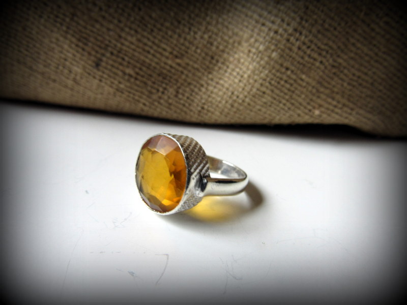 新品?正規品 ハート 指輪 シトリン(黄水晶) 型 5連 プラチナ900 11月 